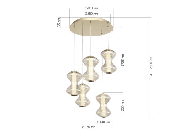 Подвесные светильники ST Luce SL6136.233.01 SPINE