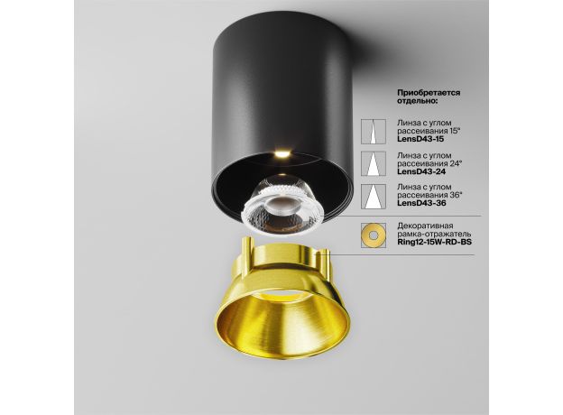 Точечные светильники Maytoni C064CL-12W4K-RD-B Alfa LED