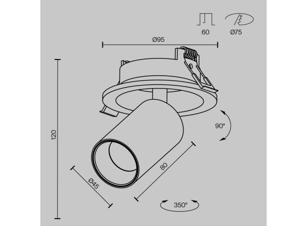 Точечные светильники Maytoni C071CL-7W3K-WB FOCUS LED