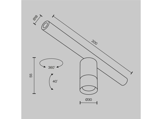 Трековое освещение Maytoni C103CL-5W3-6K-B FOCUS LED