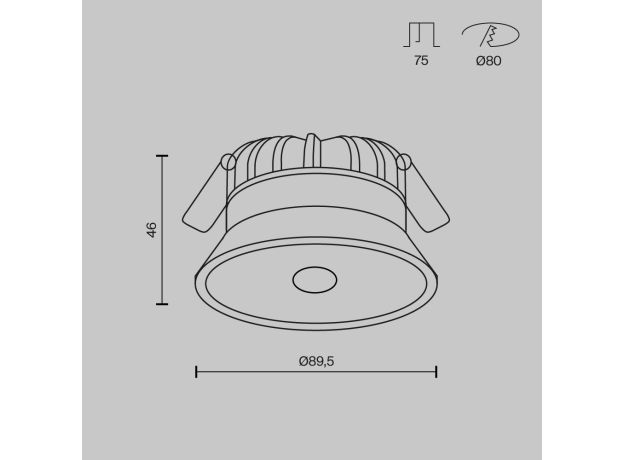Точечные светильники Maytoni DL055-8W3K-SEN-W Okno
