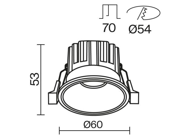 Точечные светильники Maytoni DL058-7W2.7K-B Round