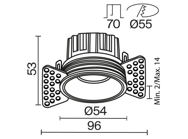 Точечные светильники Maytoni DL058-7W2.7K-TRS-W Round