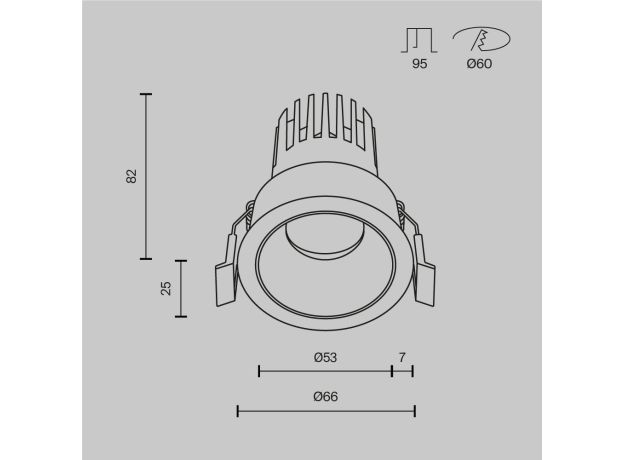 Точечные светильники Maytoni DL115-10W-4K-B Dip