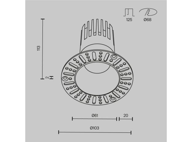 Точечные светильники Maytoni DL122-15W-2.7K-TRS-W Dip