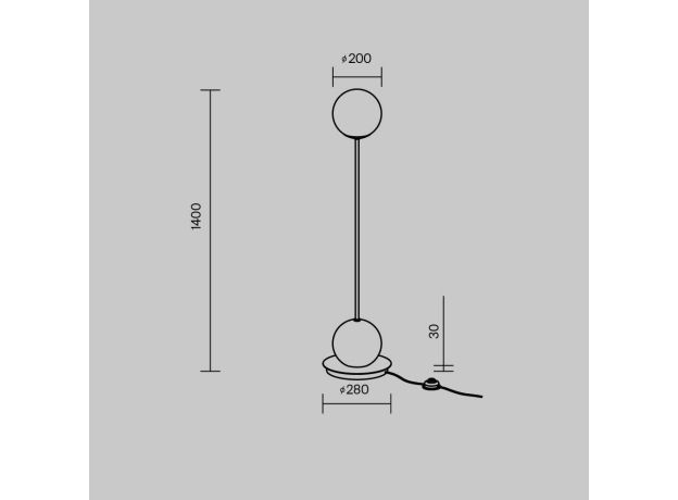 Торшеры Maytoni MOD427FL-L20B3K Twins