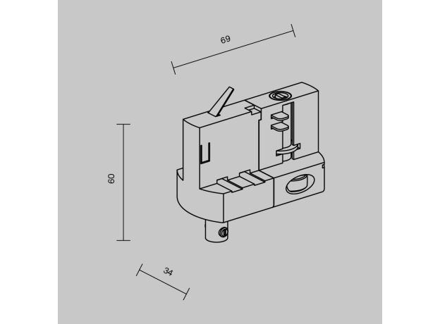 Трековое освещение Maytoni TRA005-3-A-W Accessories for tracks Trinity