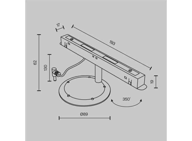 Трековое освещение Maytoni TRA034CVC-B Accessories for tracks Exility