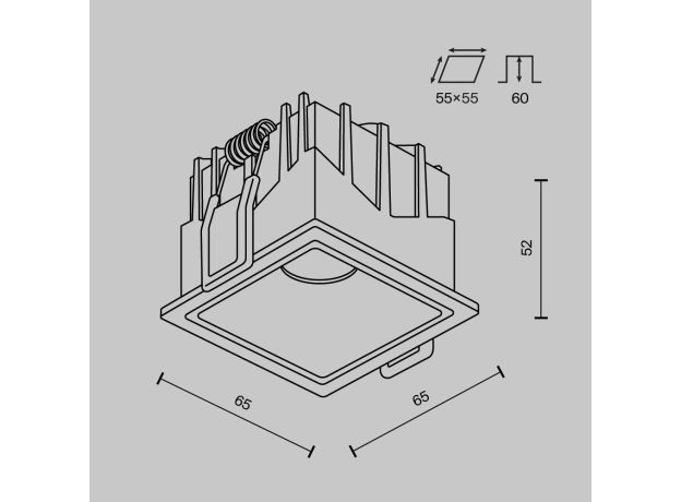 Точечные светильники Maytoni DL043-01-10W3K-SQ-B-1 Alfa LED