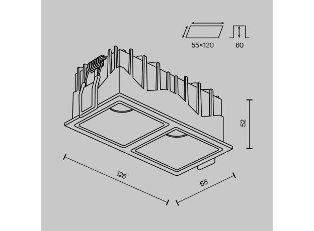 Точечные светильники Maytoni DL043-02-10W4K-SQ-W-1 Alfa LED