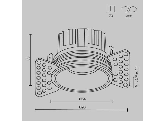 Точечные светильники Maytoni DL058-7W2.7K-TRS-B Round