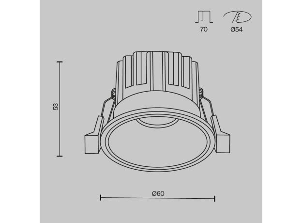 Точечные светильники Maytoni DL058-7W2.7K-W Round