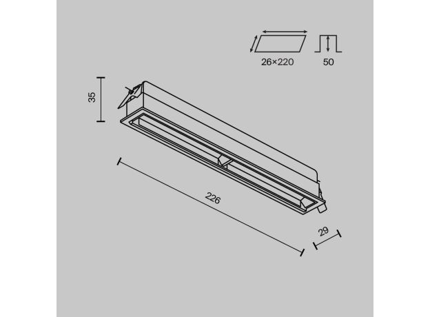 Точечные светильники Maytoni DL100-12W2.7-3-4K-W Parete