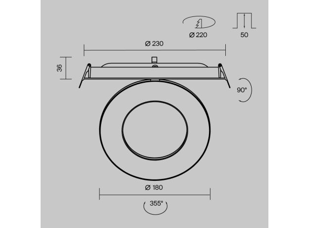Точечные светильники Maytoni DL102-12W4K-W Vector