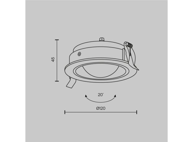 Точечные светильники Maytoni DL105-12W3K-W Lens