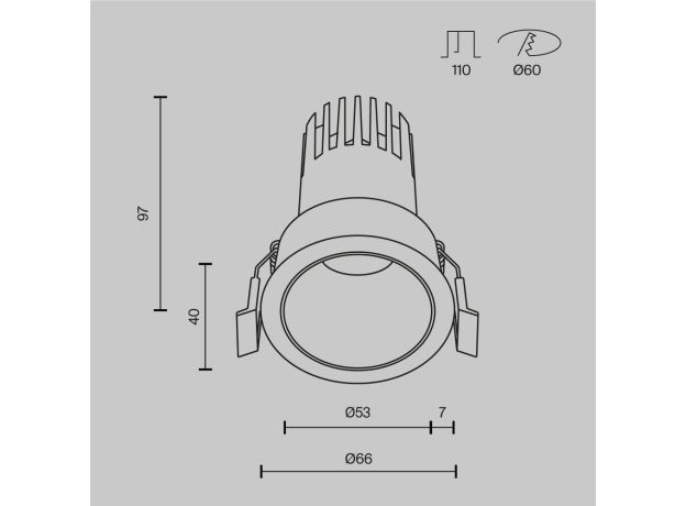 Точечные светильники Maytoni DL116-10W-2.7K-B Dip