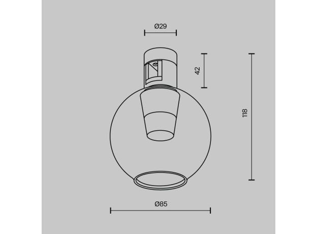 Трековое освещение Maytoni TR148-1-3W4K-B Bubble