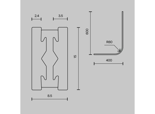 Трековое освещение Maytoni TRX154-RC80-B Accessories for tracks Flarity