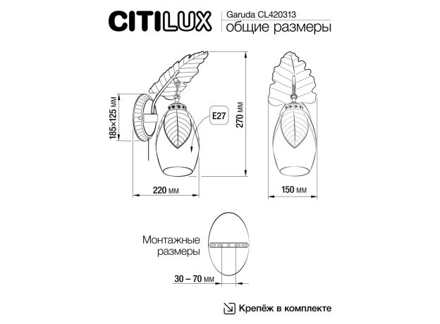 Настенные светильники Citilux CL420313 Garuda