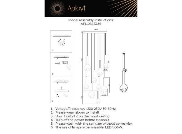 Люстры Aployt APL.058.13.36 Wisia