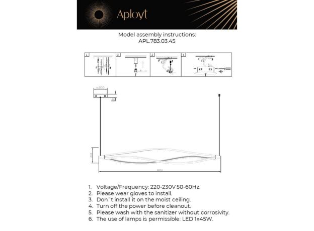 Люстры Aployt APL.783.03.45 Manon