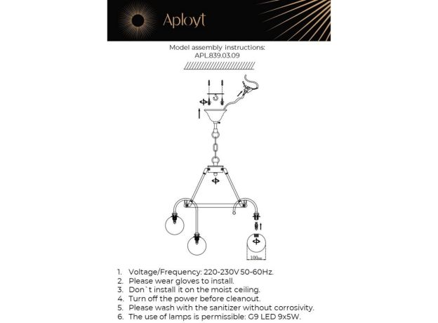 Люстры Aployt APL.839.03.09 Eloiz