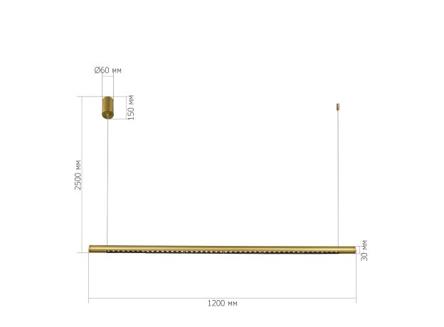 SL6238.313.01 Светильник подвесной ST-Luce латунь/латунь LED 1*28W 4000K PARILLA