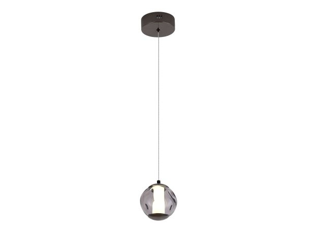 SL6520.403.01 Светильник подвесной ST-Luce черный жемчуг/прозрачно-дымчатый LED 1*5W 4000K HELMI