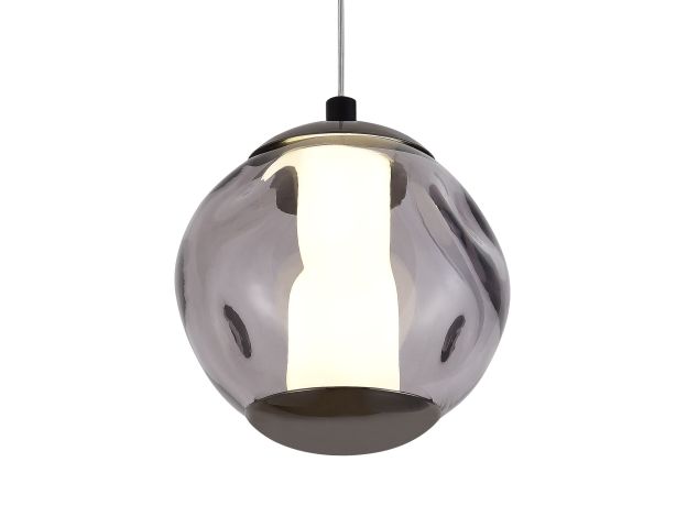 SL6520.403.01 Светильник подвесной ST-Luce черный жемчуг/прозрачно-дымчатый LED 1*5W 4000K HELMI