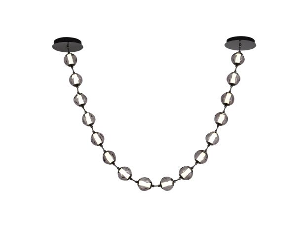 SL6520.403.16 Светильник подвесной ST-Luce черный жемчуг/прозрачно-дымчатый LED 1*80W 4000K HELMI