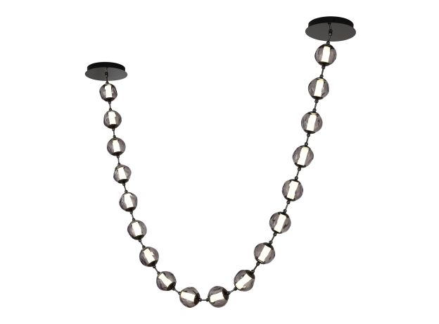 SL6520.403.18 Светильник подвесной ST-Luce черный жемчуг/прозрачно-дымчатый LED 1*90W 4000K HELMI