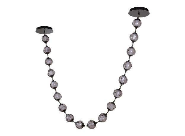 SL6520.403.18 Светильник подвесной ST-Luce черный жемчуг/прозрачно-дымчатый LED 1*90W 4000K HELMI