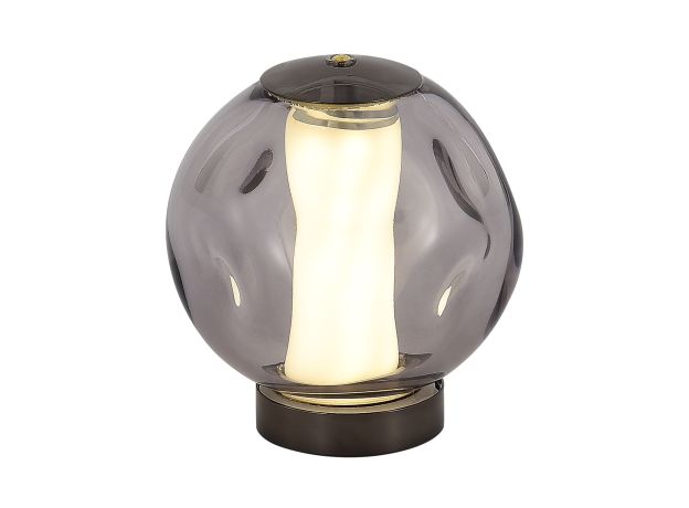 SL6520.404.01 Прикроватная лампа ST-Luce черный жемчуг/прозрачно-дымчатый LED 1*5W 4000K HELMI