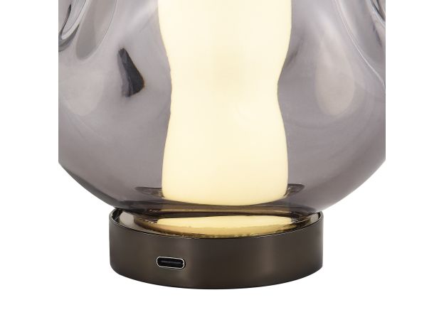 SL6520.404.01 Прикроватная лампа ST-Luce черный жемчуг/прозрачно-дымчатый LED 1*5W 4000K HELMI