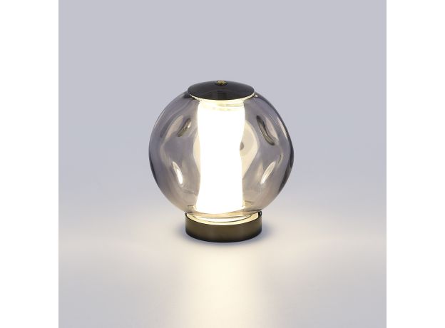 SL6520.404.01 Прикроватная лампа ST-Luce черный жемчуг/прозрачно-дымчатый LED 1*5W 4000K HELMI