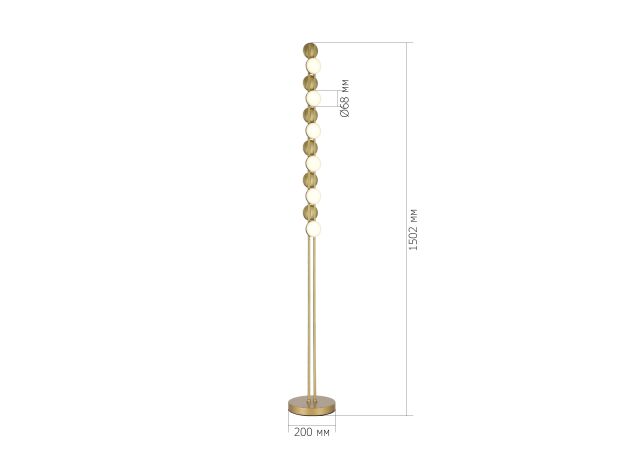 SL6610.205.12 Светильник напольный ST-Luce золотистый/белый LED 1*24W 4000K MONRO