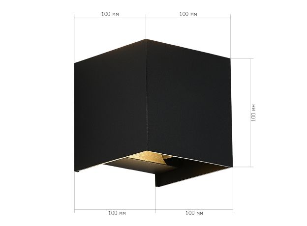 SL9513.401.01 Светильник уличный настенный ST-Luce черный/черный LED 1*10W 2700K