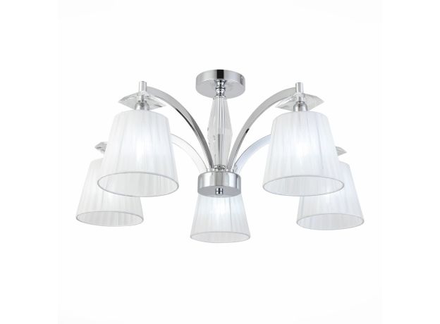 Уценка SL1756.102.05 Светильник потолочный ST-Luce Хром/Светло-серый E14 5*40W BELLO