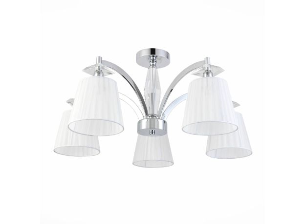 Уценка SL1756.102.05 Светильник потолочный ST-Luce Хром/Светло-серый E14 5*40W BELLO