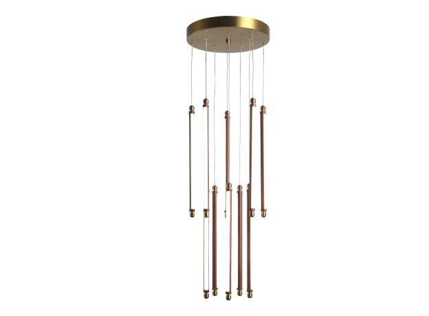 Уценка SL6225.303.10 Светильник подвесной ST-Luce Латунь/Терракотовый, Белый LED 10*6,5W 3000K BRICK