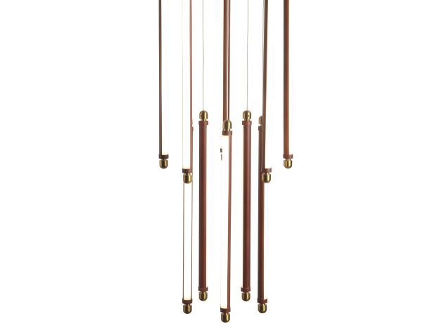 Уценка SL6225.303.10 Светильник подвесной ST-Luce Латунь/Терракотовый, Белый LED 10*6,5W 3000K BRICK