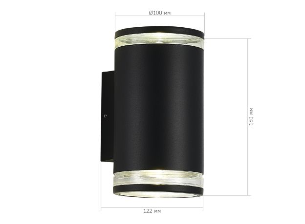 SL9009.401.02 Светильник уличный настенный ST-Luce черный/белый GU10 2*50W TUBO