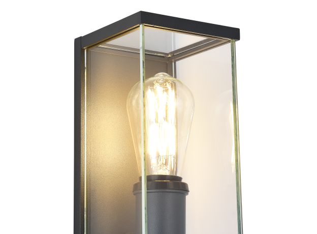 SL9019.701.01 Светильник уличный настенный ST-Luce темно-серый E27 1*15W GROSS