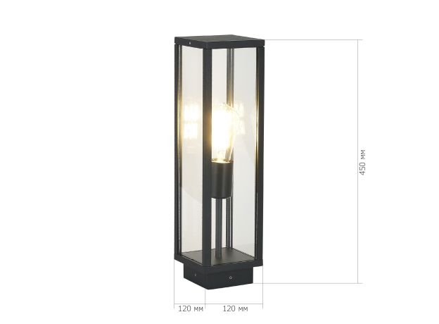 SL9019.705.01 Светильник уличный напольный ST-Luce темно-серый E27 1*15W GROSS