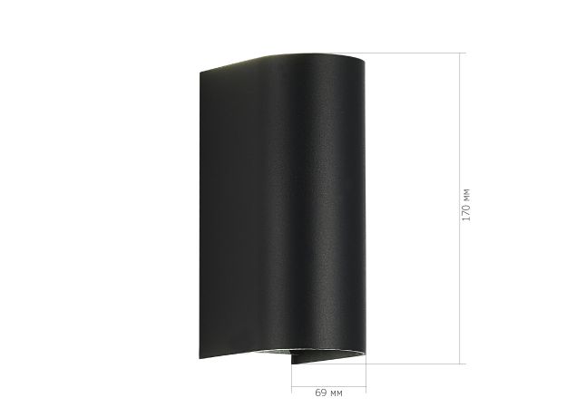 SL9516.401.01 Светильник уличный настенный ST-Luce черный/черный LED 1*10W 3000K/4000K/6500K