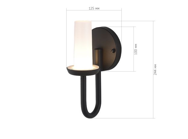 SL9539.701.01 Светильник настенный ST-Luce темно-серый/белый LED 1*3W 3000K
