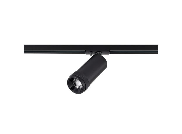 ST385.436.10 Св-к трек. Zoom Черный LED 1*10W 3000K 900Lm Ra 10-55° IP20 D55xH125 220V Однофазная трековая система