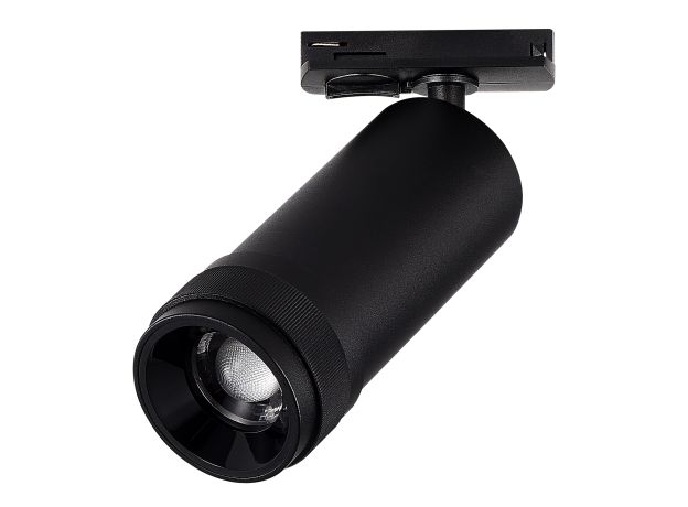 ST385.446.10 Св-к трек. Zoom Черный LED 1*10W 4000K 900Lm Ra 10-55° IP20 D55xH125 220V Однофазная трековая система
