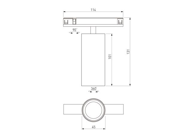 Brass Line Трековый светильник 10W 4000K латунь 85525/01
