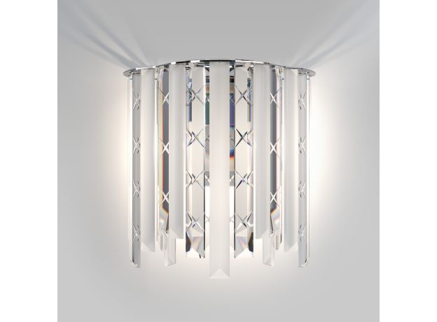 Настенный светильник с хрусталем 101011 хром